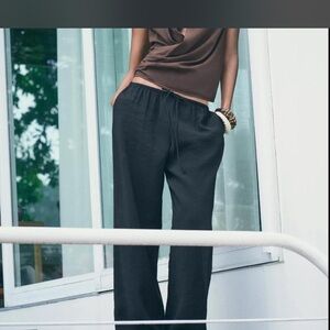 Zara Women's Black Drawstring Pants